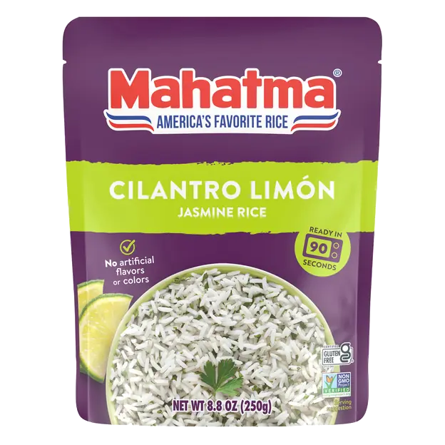 90 Second Microwave Cilantro Limon Flavored Jasmine Rice