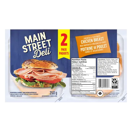 Sliced Chicken Breast Seasoned Smoked 250 g