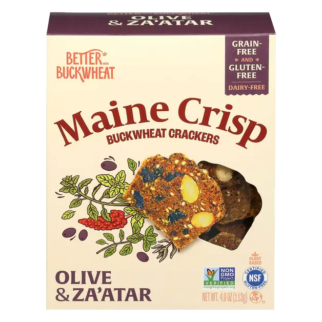 Gluten Free Olive & Za'atar Buckwheat Crackers