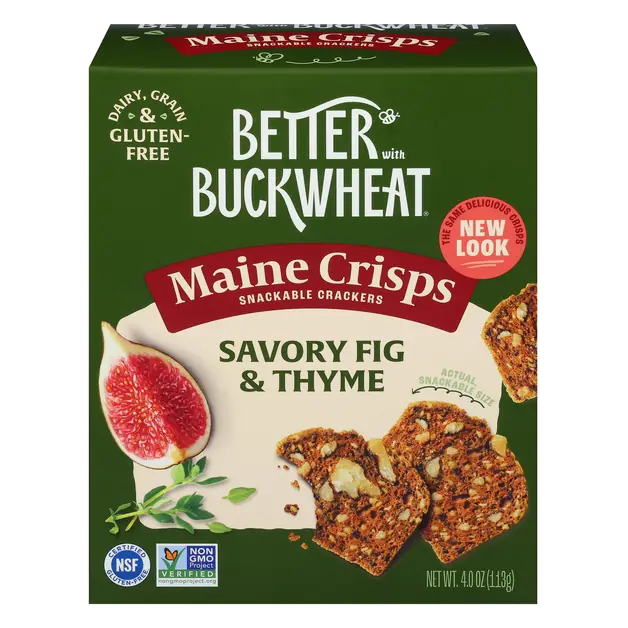 Gluten Free Savory Fig & Thyme Buckwheat Crackers