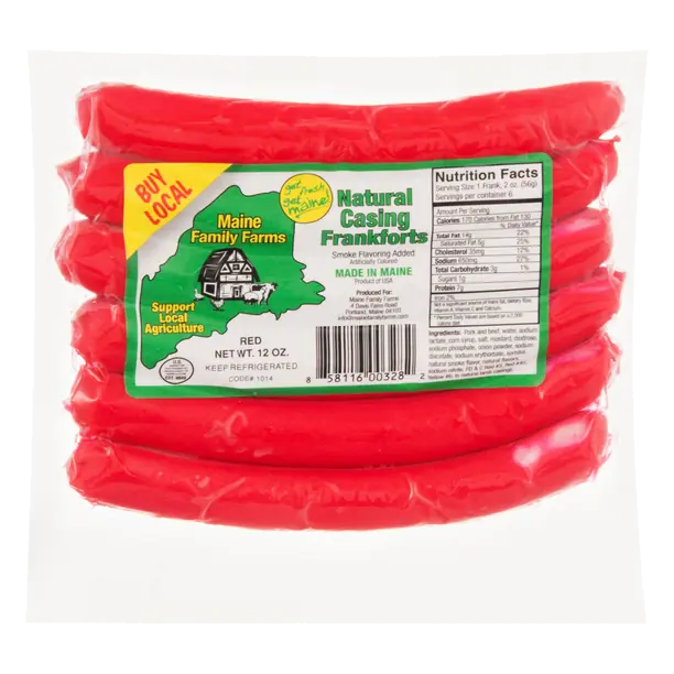 Natural Casing Red Frankfurters - 6 ct