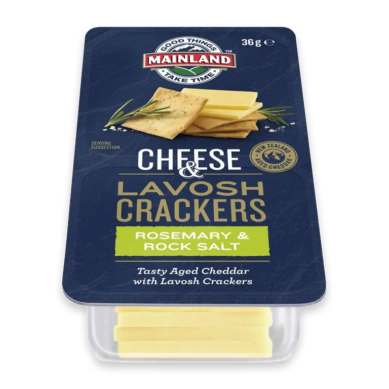 Cheddar Cheese & Lavosh Crackers Rosemary & Rock Salt