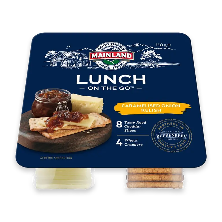 Lunch On The Go Cheese With Crackers & Caramelised Onion
