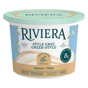 Riviera Gluten-Free Plant Based Oat Yogurt Greek Style Plain 500 g