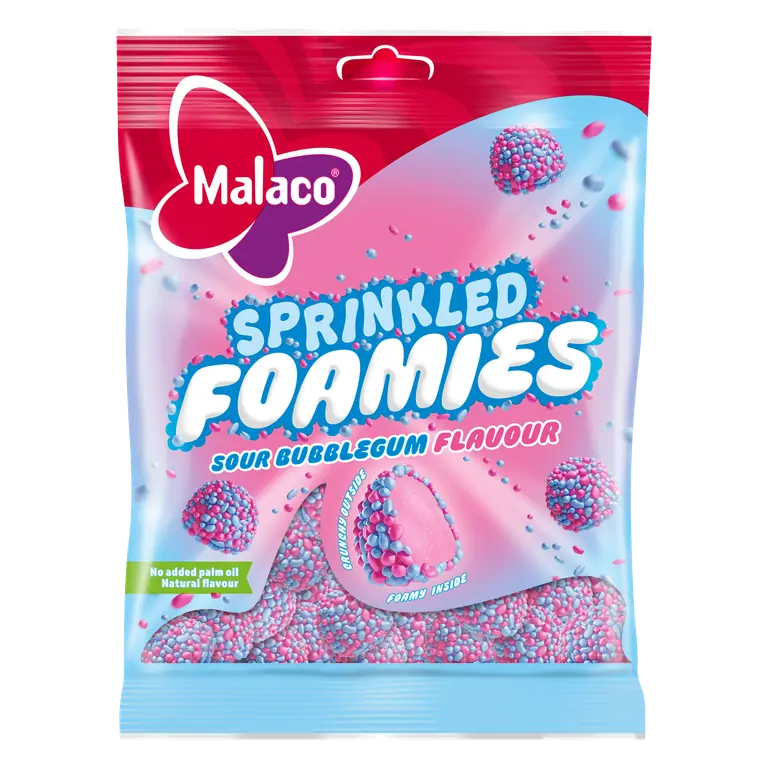 Foamies Sour Sprinkled Bubbelgum