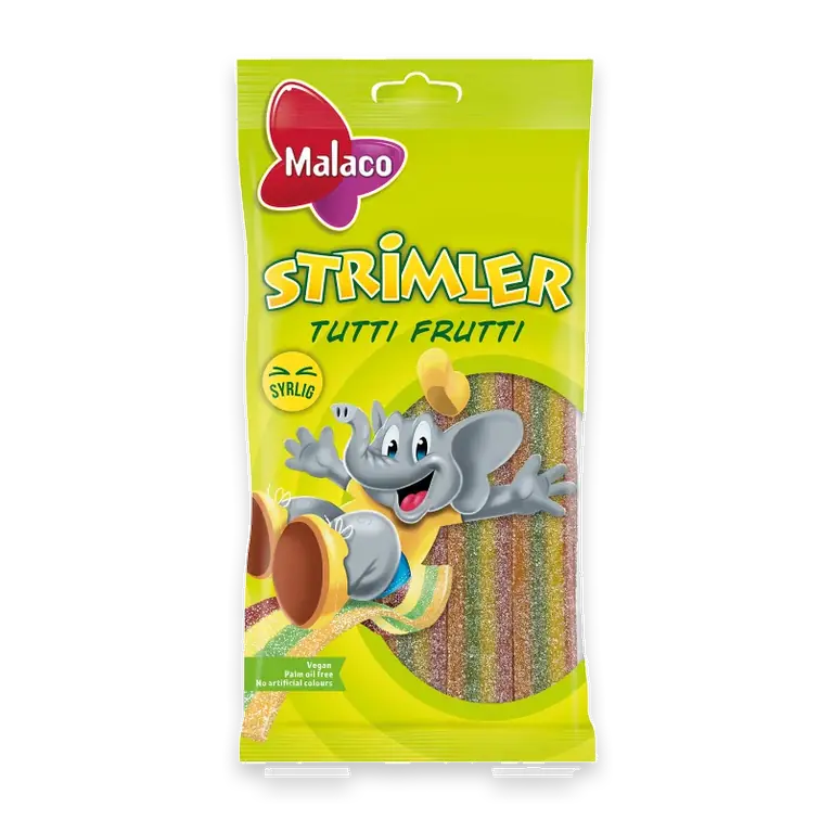 Godis Syrliga Strimler Tutti Frutti 80g