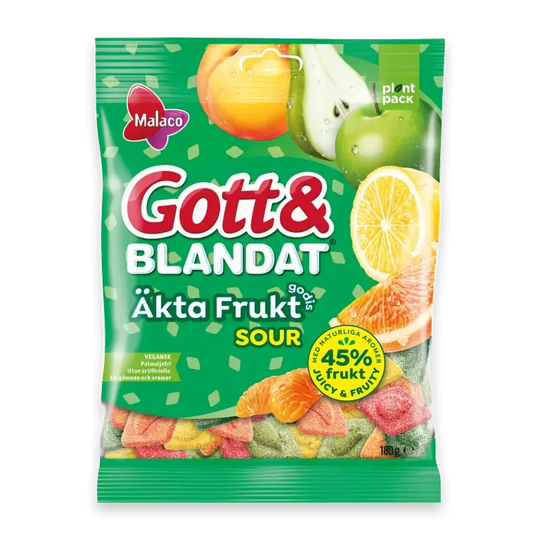 Godispåse Äkta Frukt Sour Gott & Blandat 180g