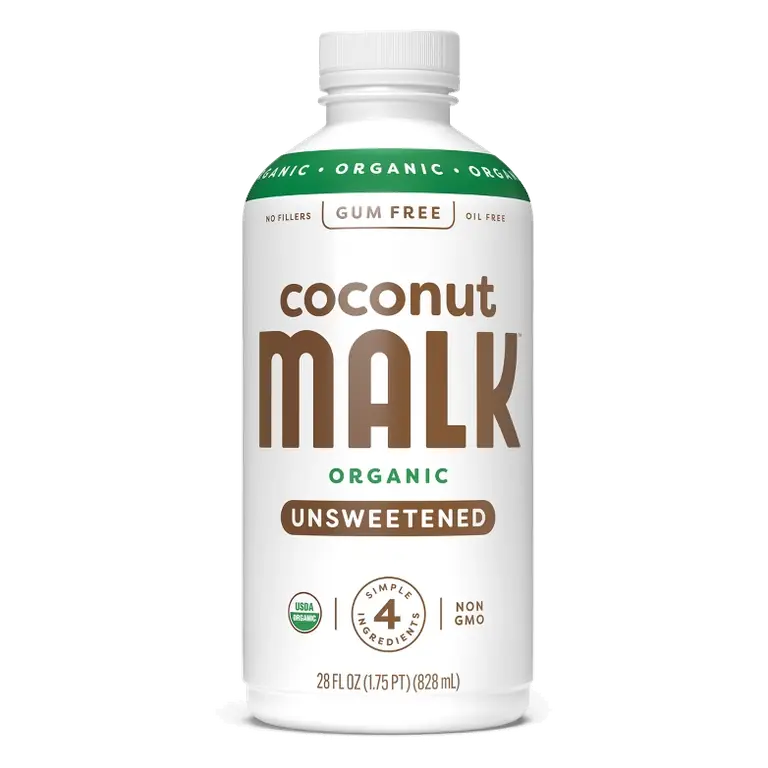 MALK Organics Unsweetened Coconut Milk, 28 fl oz: Dairy-Free, Vegan