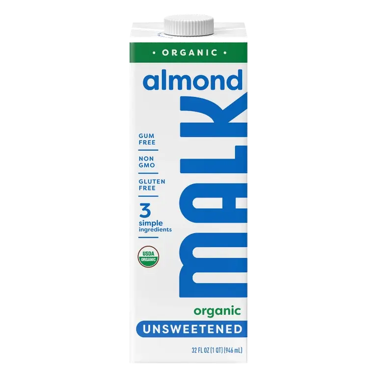 MALK Organics Unsweetened Gluten Free Organic Almond Milk, 32 fl oz
