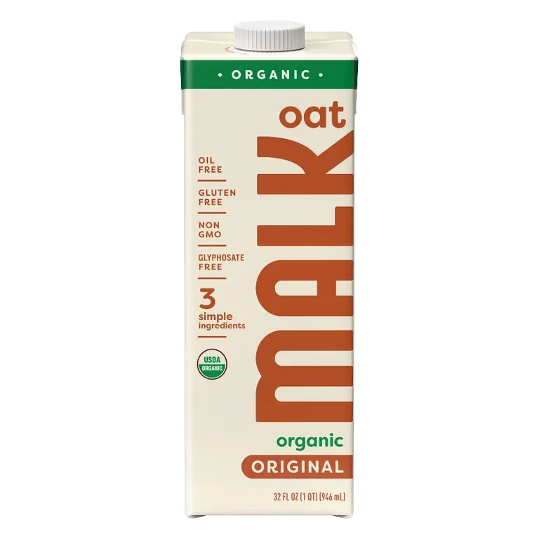 MALK Organics Original Gluten Free Organic Oat Milk, 32 fl oz