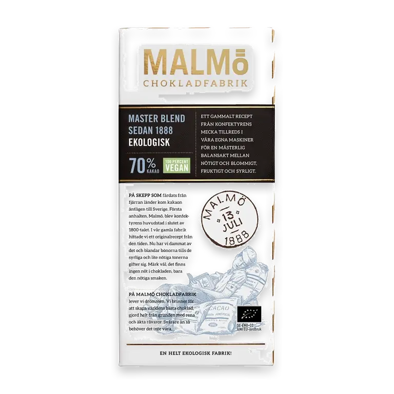 Chokladkaka Mörk Choklad Master Blend 70% 80g