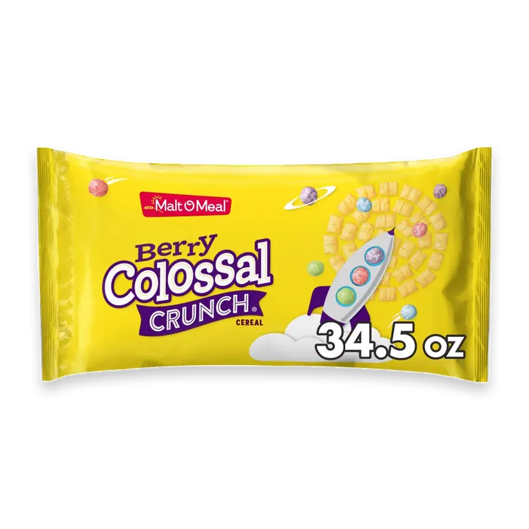 Berry Colossal Crunch Breakfast Cereal, Corn & Oats - 34.5 oz Resealable Bag