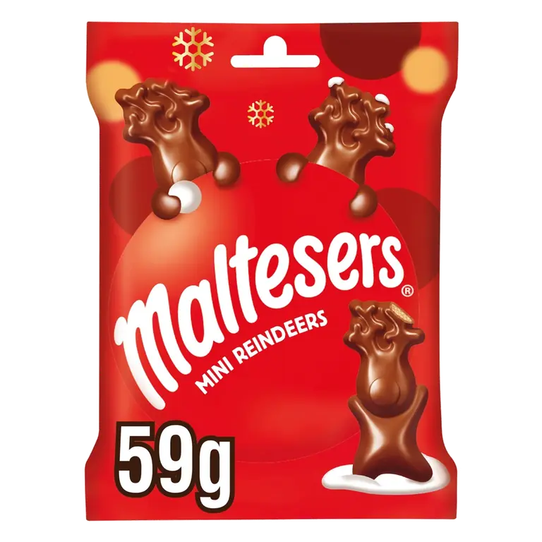 Reindeer Chocolate Christmas Mini Treats Bag 59g