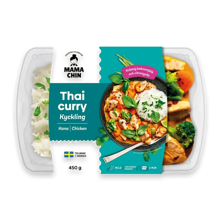 Färdigmat Thai Röd Curry Kyckling 450g