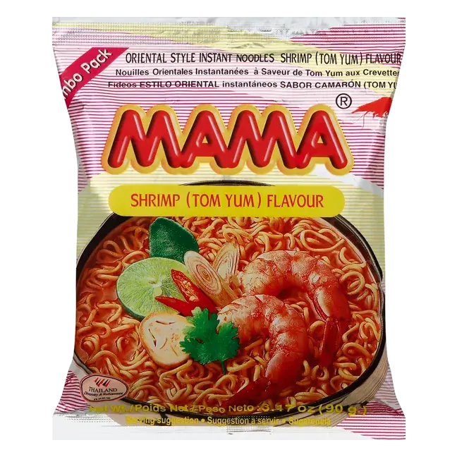 Instant Noodles, Oriental Style, Shrimp (Tom Yum) Flavour, Jumbo Pack