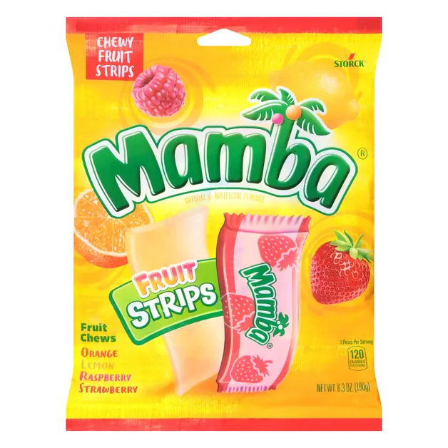 Chewy Assorted Fruit Strips Candy