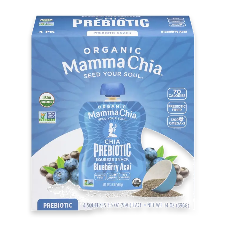Organic Blueberry Acai Prebiotic Squeeze Snack