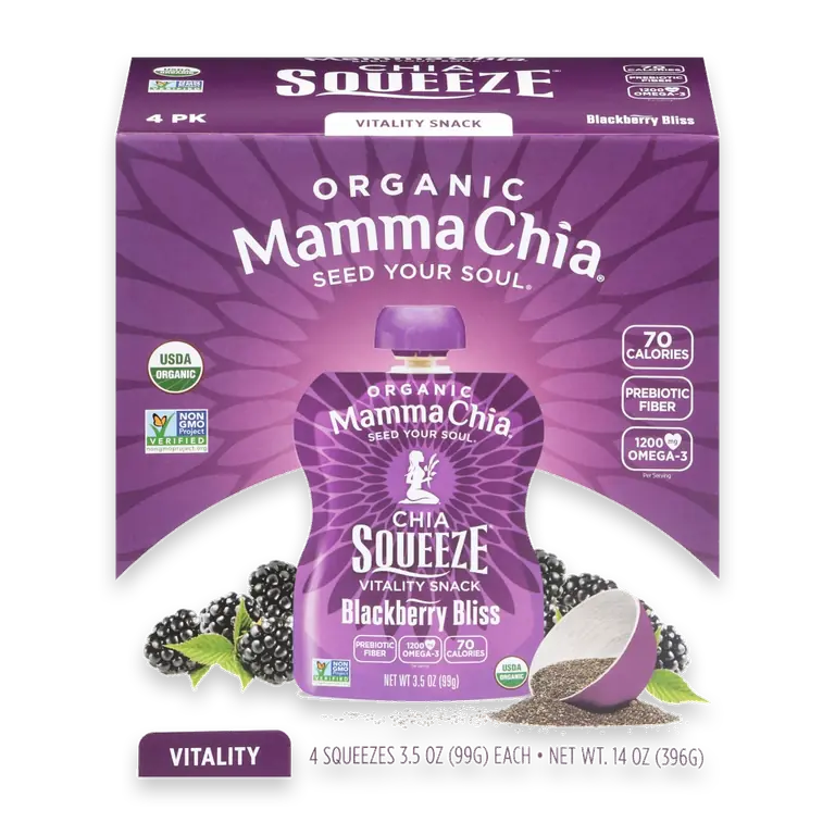 Organic Chia Squeeze Blackberry Bliss Vitality Snacks