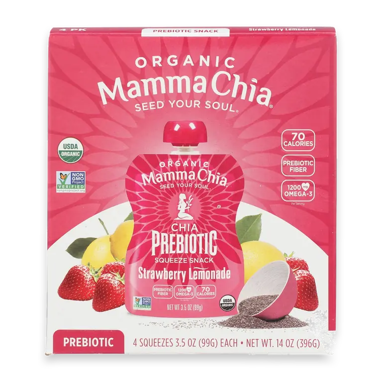 Organic Strawberry Lemonade Prebiotic Squeeze Snack