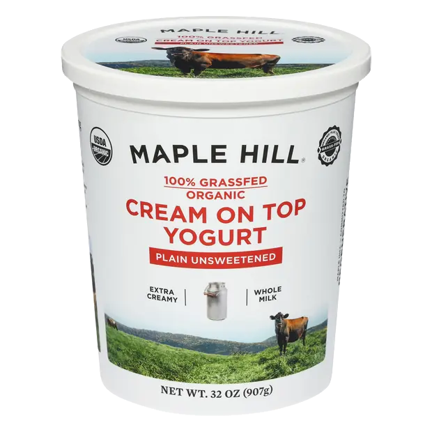Organic Grass-fed Whole Milk Plain Cream On Top Yogurt