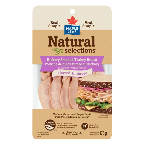 Natural Selections Deli Shaved Turkey Breast Hickory Smoked 175 g