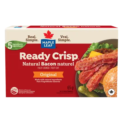 Ready Crisp Natural Bacon Slices Fully Cooked 65 g