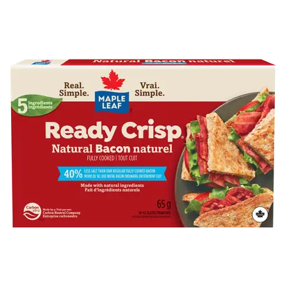 Ready Crisp Natural Bacon Slices Fully Cooked Less Salt 65 g