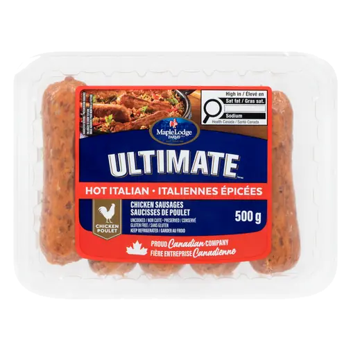 Frozen Chicken Sausage Hot Italian 500 g