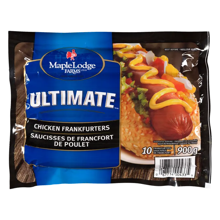 Ultimate Wieners Chicken Frankfurters 900 g