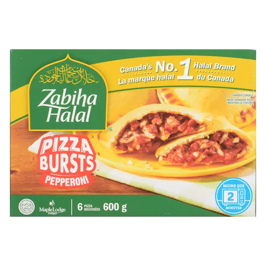 Zabiha Halal Frozen Pizza Bursts Pepperoni 600 g