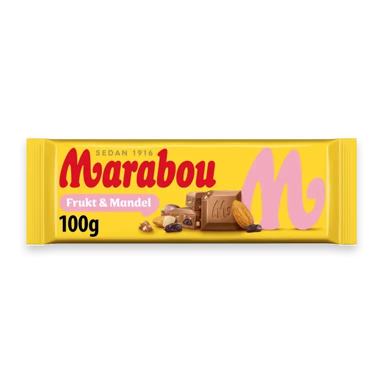 Chokladkaka Frukt & Mandel 100g