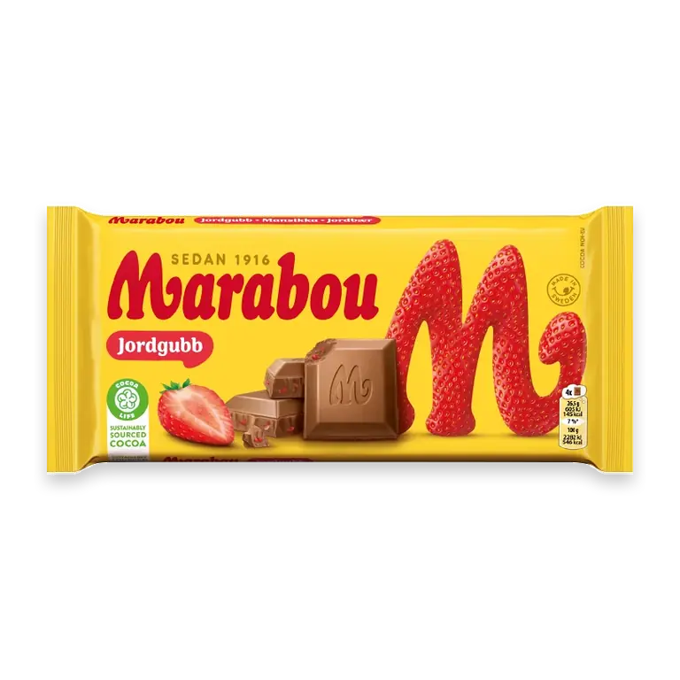 Chokladkaka Jordgubb 185g