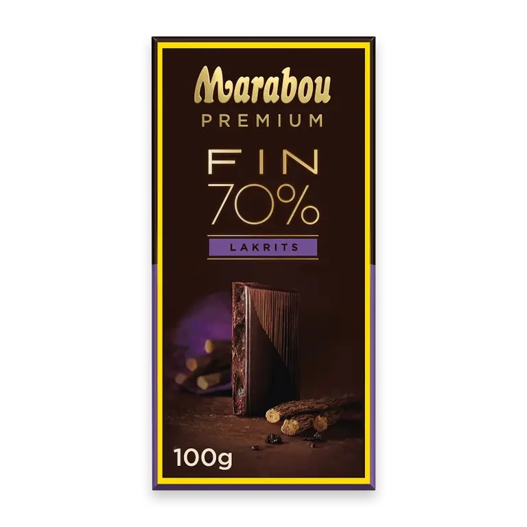Chokladkaka Premium 70% kakao Saltlakrits 100g