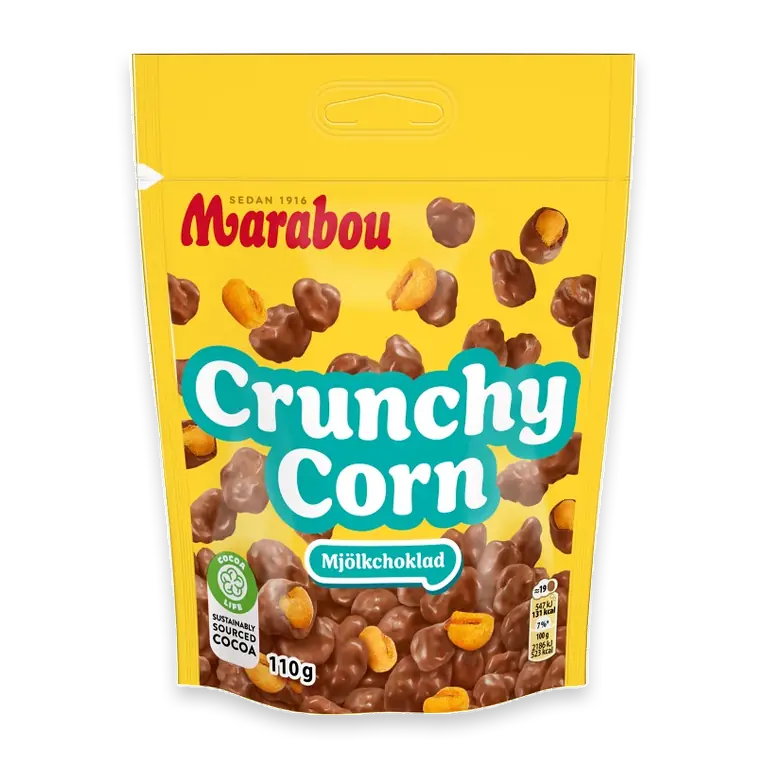 Chokladpåse Never Stop Crunchy Corn 110g
