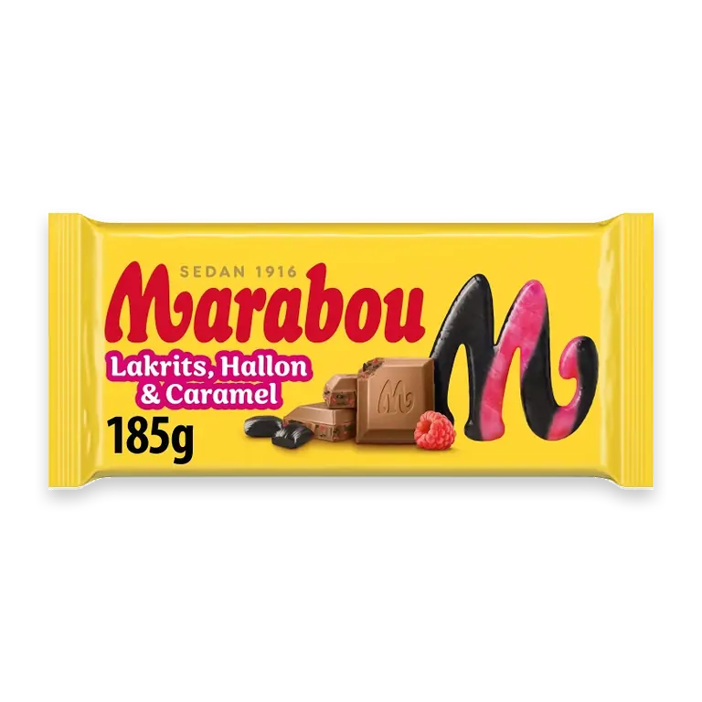 Mjölkchoklad Lakrits Hallon & Caramel 185g