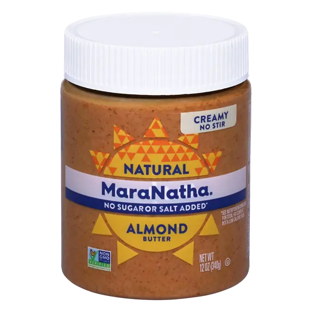Natural No Sugar or Salt Added Creamy No Stir Almond Butter