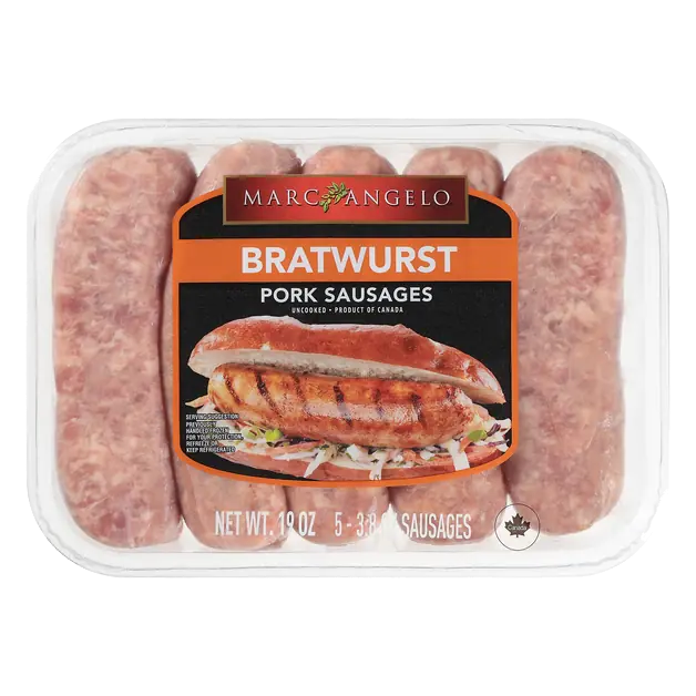 Bratwurst Pork Sausages - 5 ct