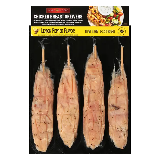 Lemon Pepper Chicken Breast Skewers - 4 ct