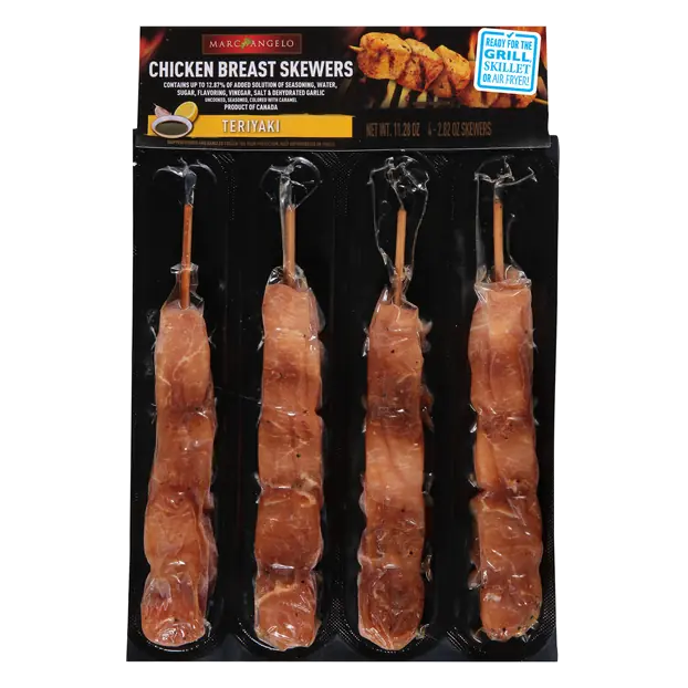 Teriyaki Chicken Breast Skewers - 4 ct