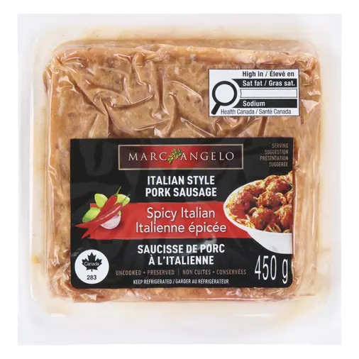 Frozen Grind Pork Sausage Spicy Italian 450 g