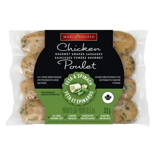 Gluten-Free Chicken Sausage Feta & Spinach 375 g