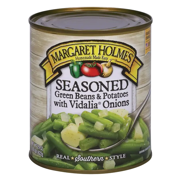Seasoned Green Beans & Potatoes with Vidalia Onions