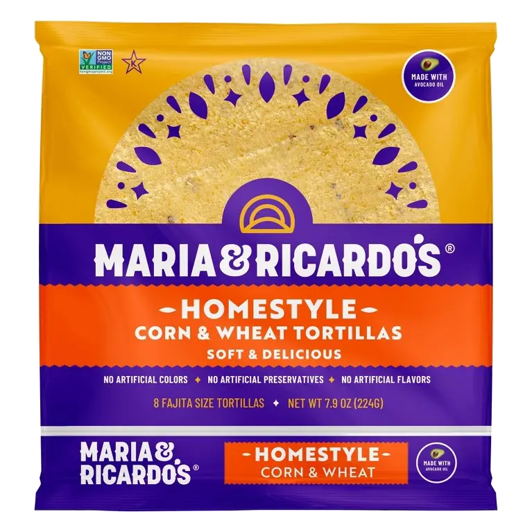 Maria & Ricardo's Homestyle Corn & Wheat Tortillas, 7.9oz