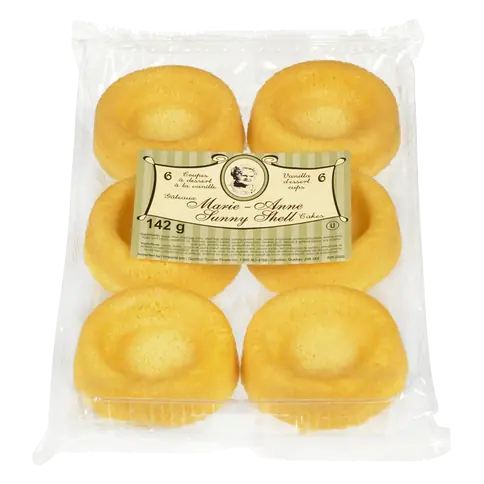 Vanilla Sunny Shell Mini Cakes 6 Pack 142 g