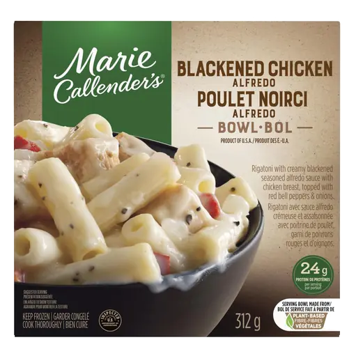 Marie Callender's Frozen Meal Bowl Blackened Chicken Alfredo 312 g