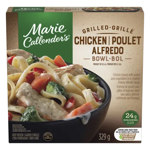 Marie Callender's Frozen Meal Bowl Grilled Chicken Alfredo 329 g