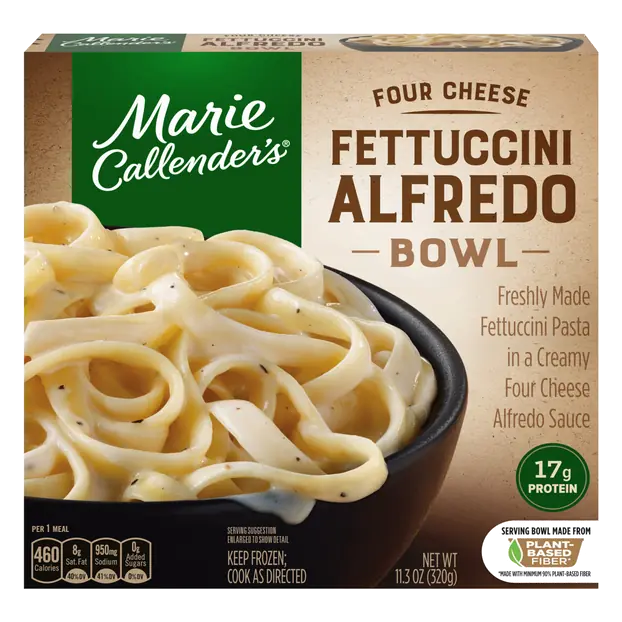4 Cheese Fettuccini Alfredo Bowl 17g Protein Frozen Meal