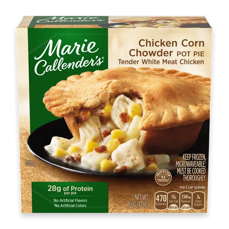 Chicken Corn Chowder Pot Pie Frozen Meal