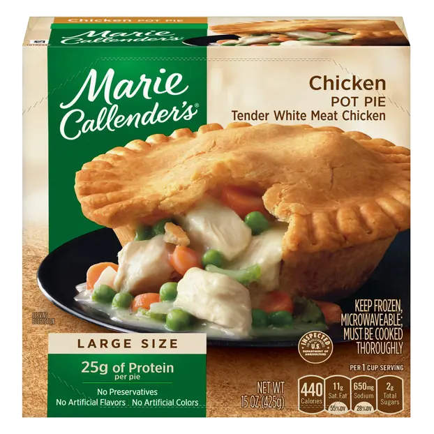 Chicken Pot Pie 25g Protein Frozen Meal Large Size