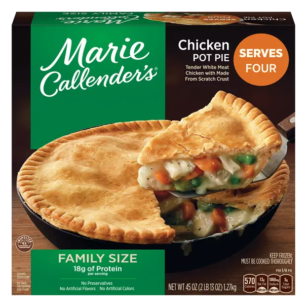 Chicken Pot Pie Family Size 18g Protein Frozen Meal